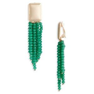 Open Edit Beaded Fringe Clip Earrings from Nordstrom Rack Brand
